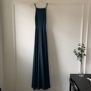 Like new forest green special occasion maxi dress